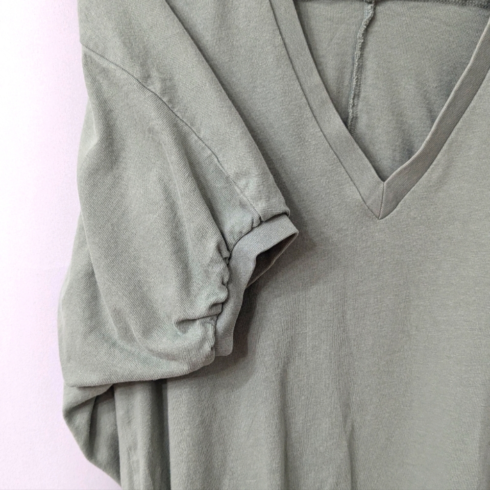 Zara green oversize V-neck dresse